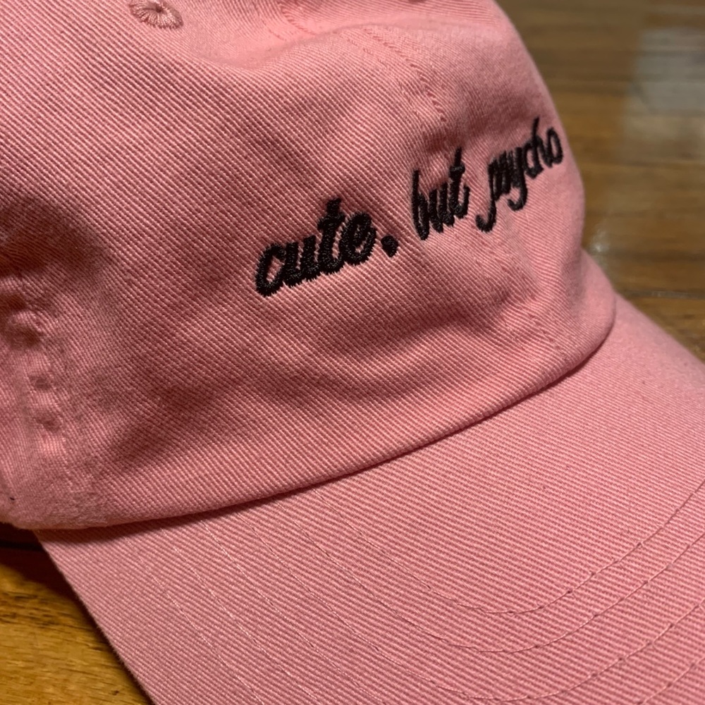 “cute, but psycho” Pink Baseball Cap